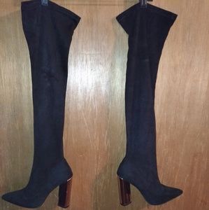 Black Suede Knee High HIGH HEELS 🔔NEW🔔